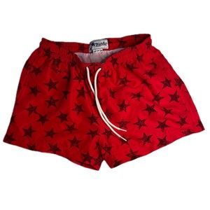 Trunks size small swim trunk shorts, red star design